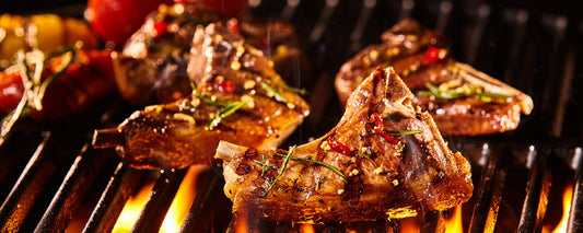 Grilled Lamb Chops with Cucumber Salad