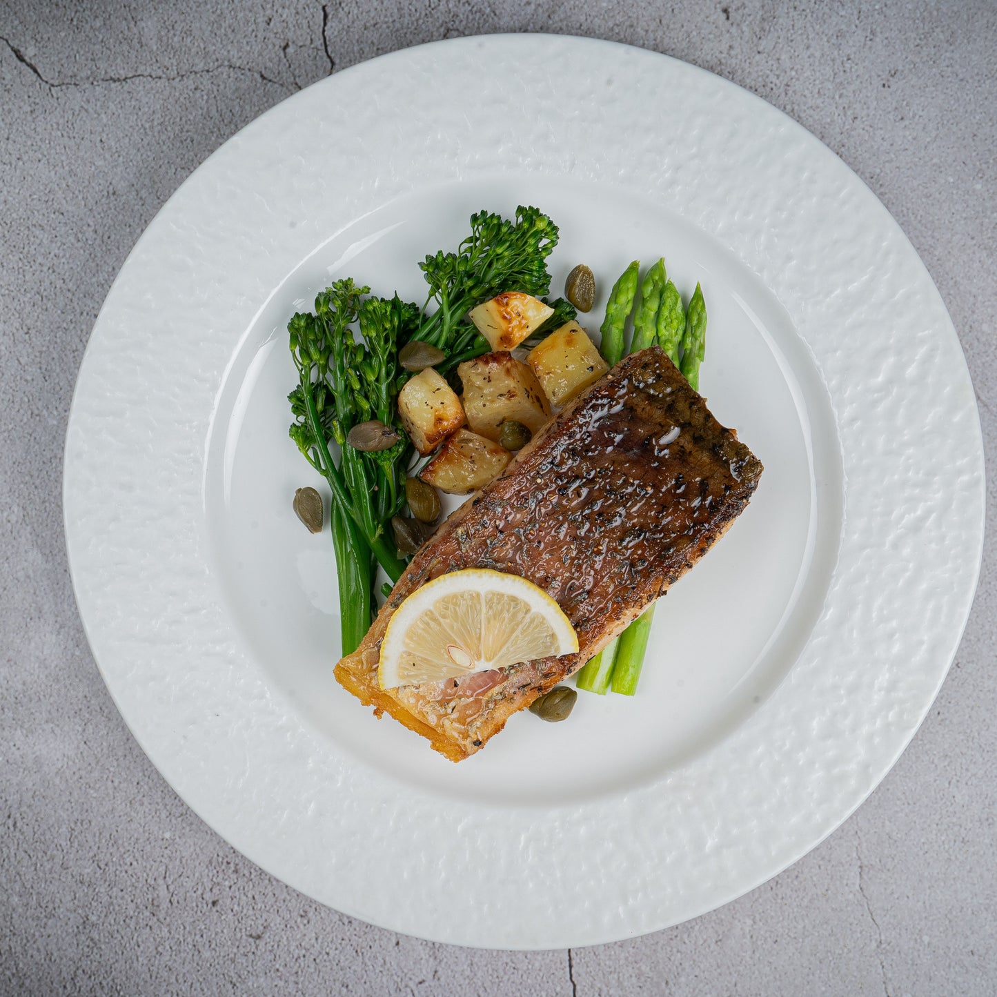Barramundi fillet with Roasted Potato & Greens(S)