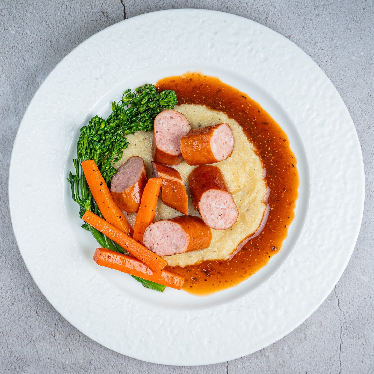 Beef Bangers 'n' Caramelized Mash(B)