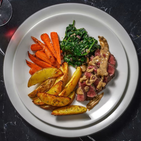 Beef Steak with Creamy Mushroom Sauce