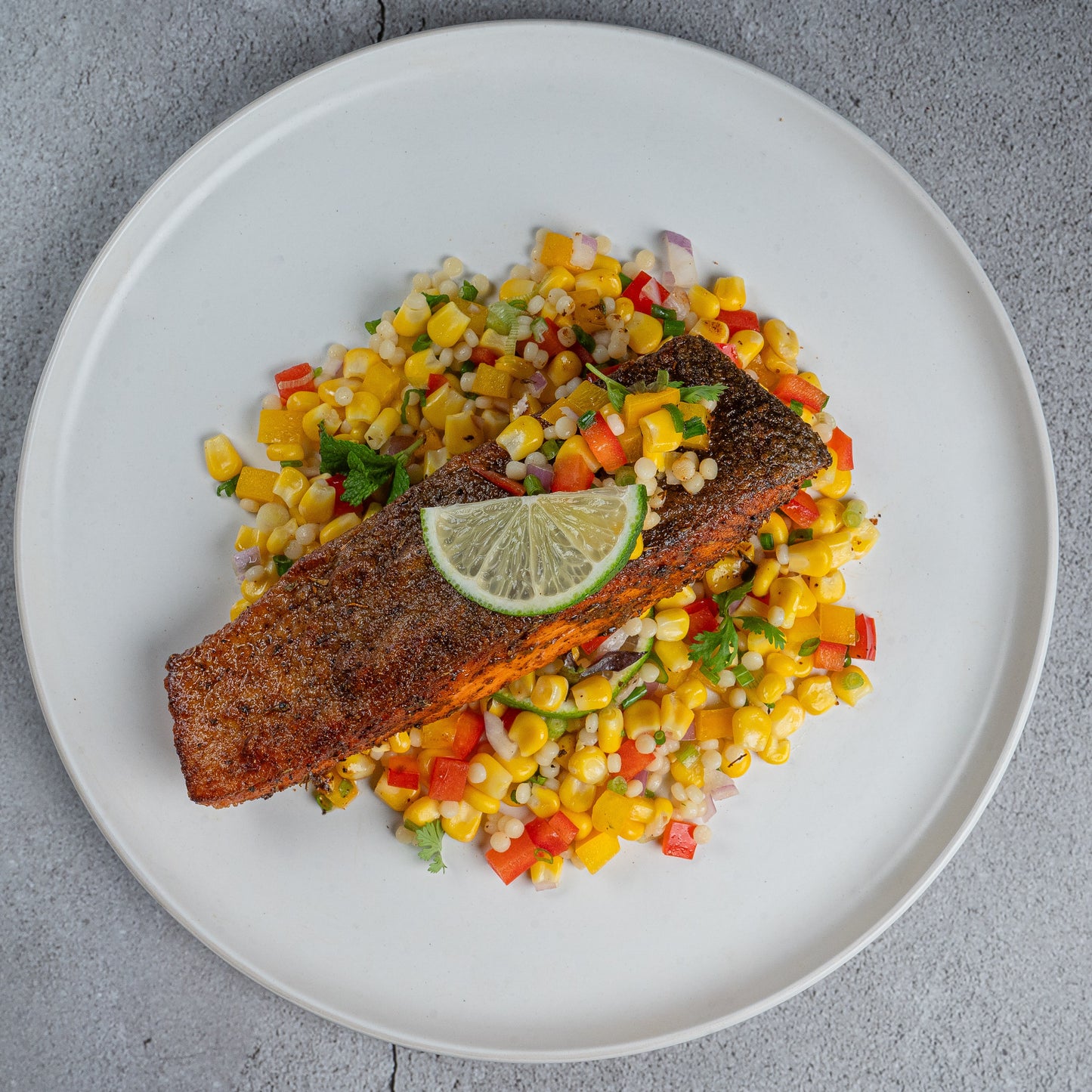 Cajun Spiced Salmon with Asian Salsa(B)