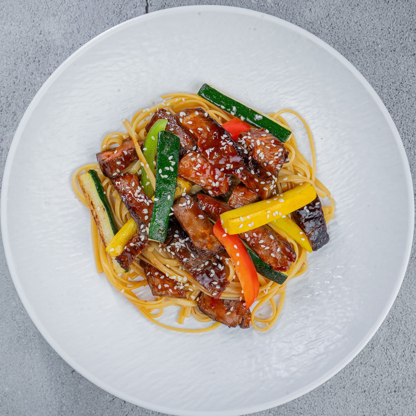 Char Siew Beef with Sautéed Veggies(B)