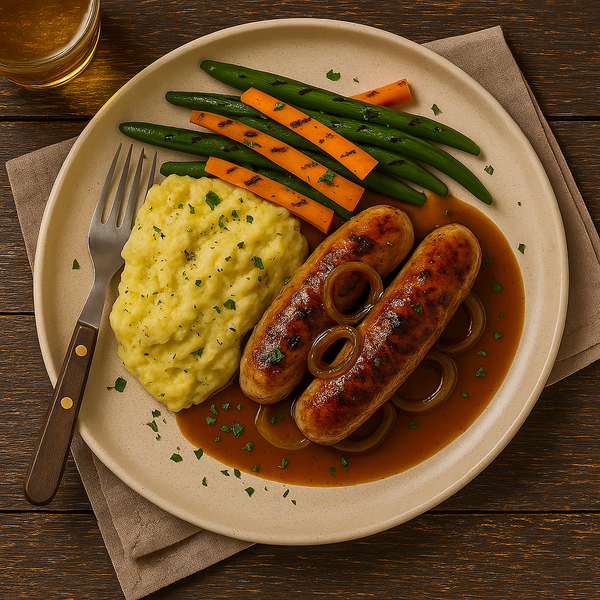 Chicken Banger 'N' Caramelized Mash (B)