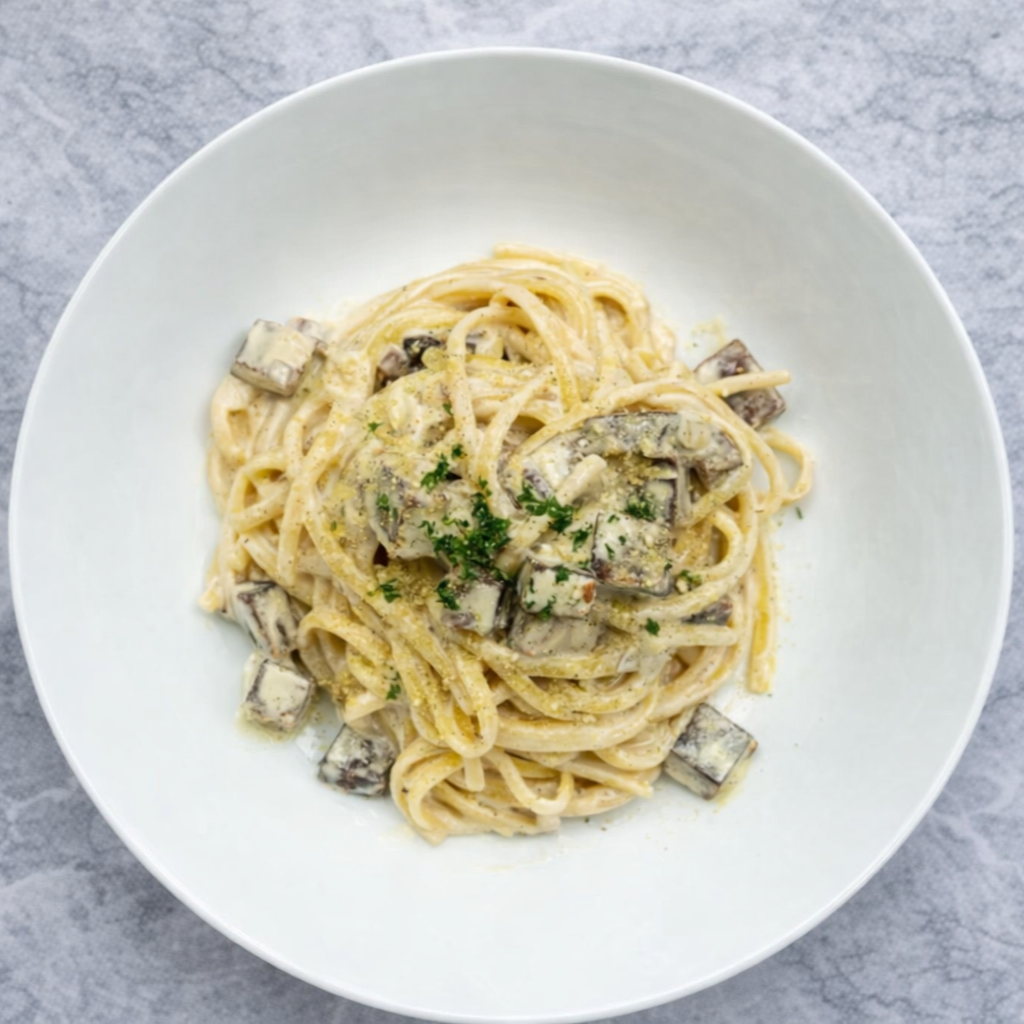 Creamy Vegan Carbonara (P)