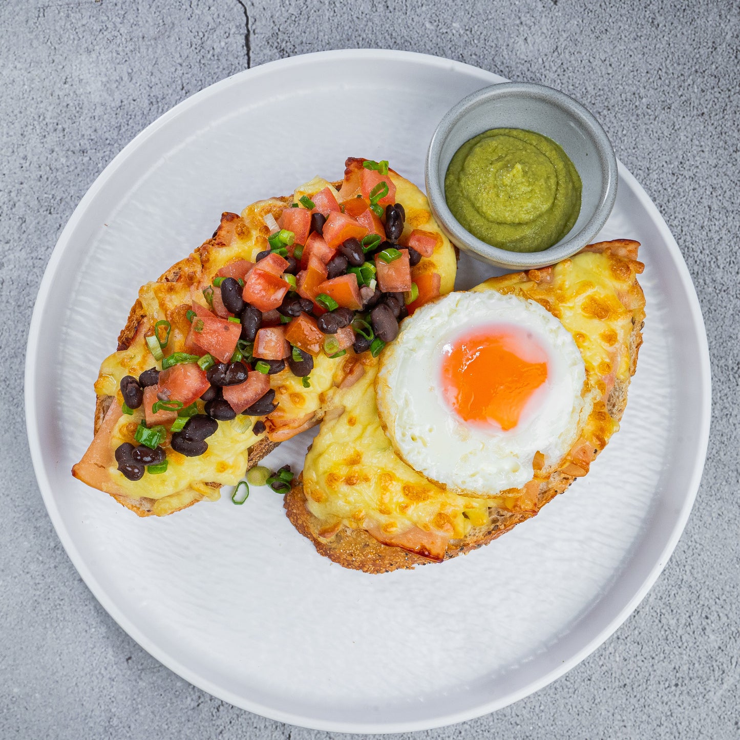 Mexican Molletes with Turkey Ham(B)