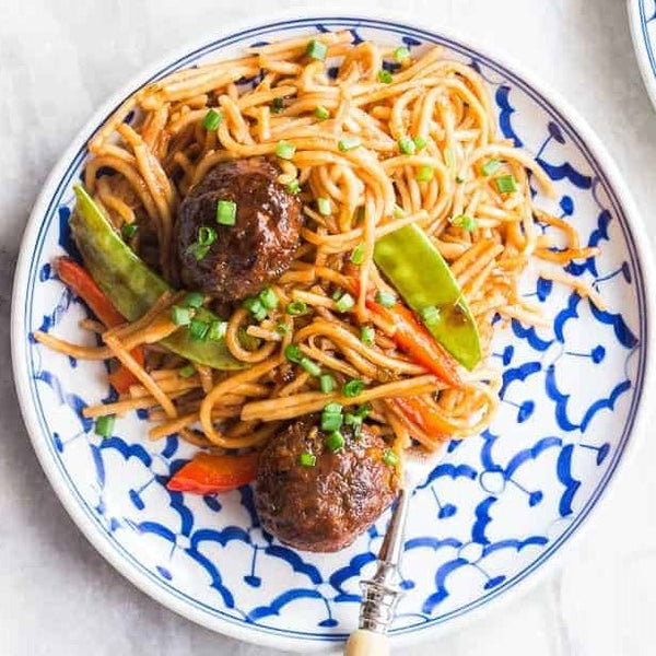 Paneer Manchurian with Stir Fried Noodles