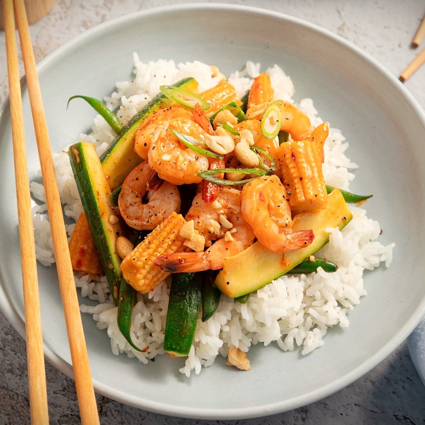 Stir-Fry Honey Soy Prawn (S)