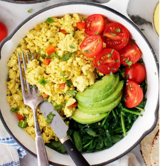 Avocado & Feta Cheese Scrambled Tofu