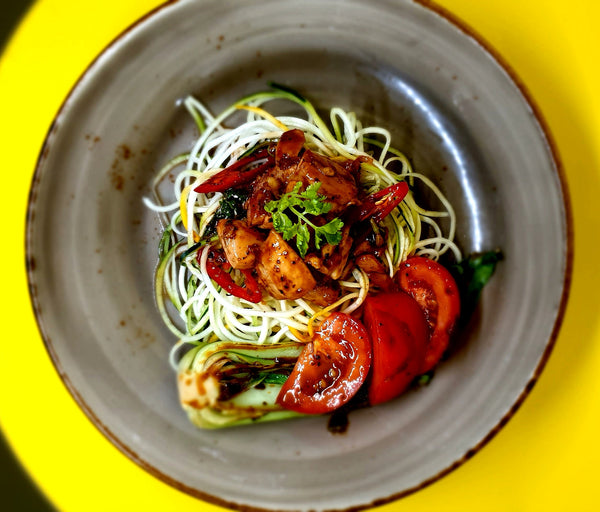 Black Pepper Chicken with Zoodle