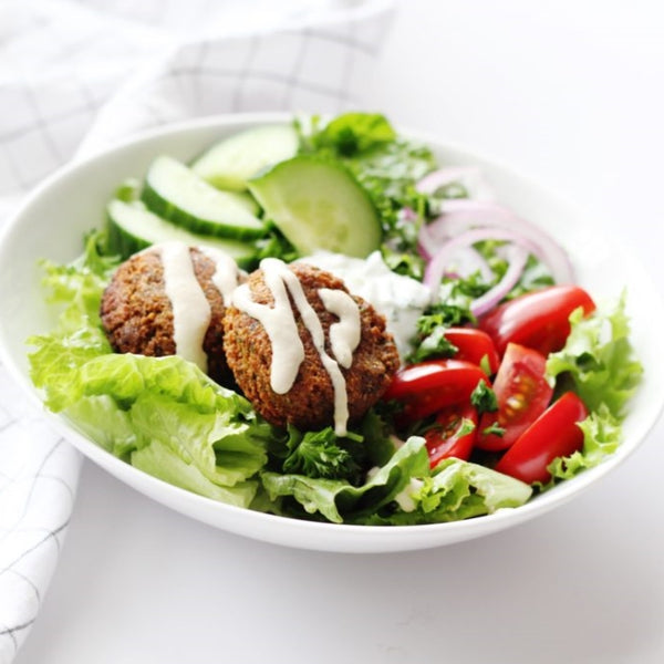 Crispy Falafel Mezze with Fattoush Salad