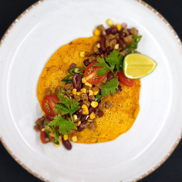 Indian masala burrito with tomato salsa