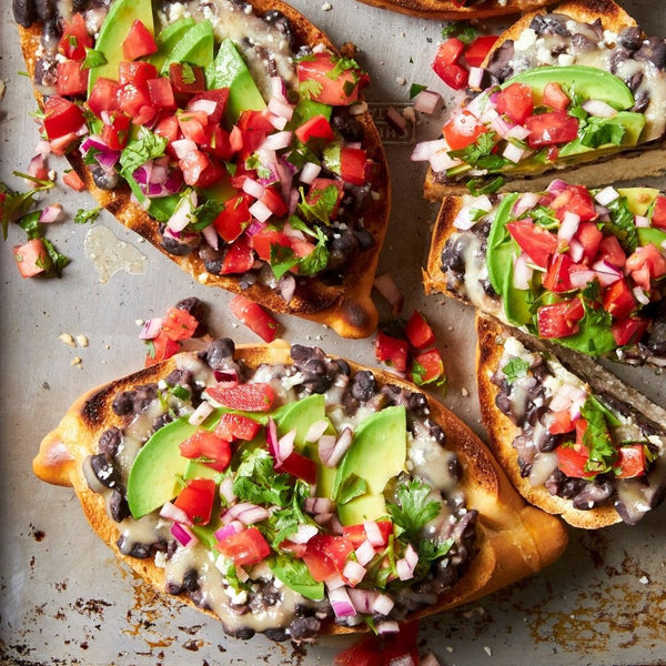 Mexican Molletes with Black Beans