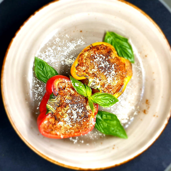 Vegan Cheese Stuffed Bell Pepper