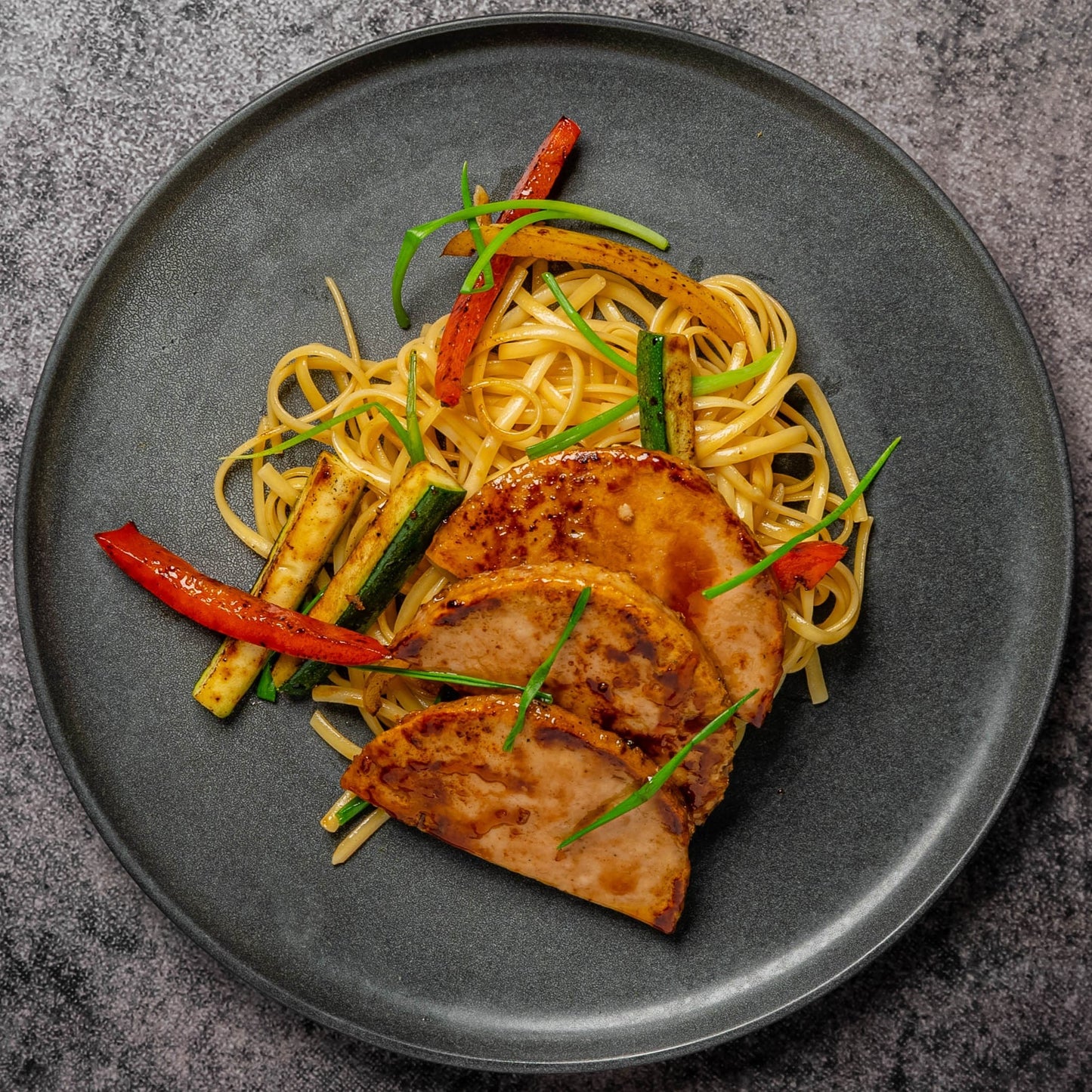 Char Siew Vegan "Meat" with Sauteed Veggies(P)