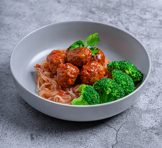 Baked Marinara Quorn Balls with Shirataki Noodles(P)