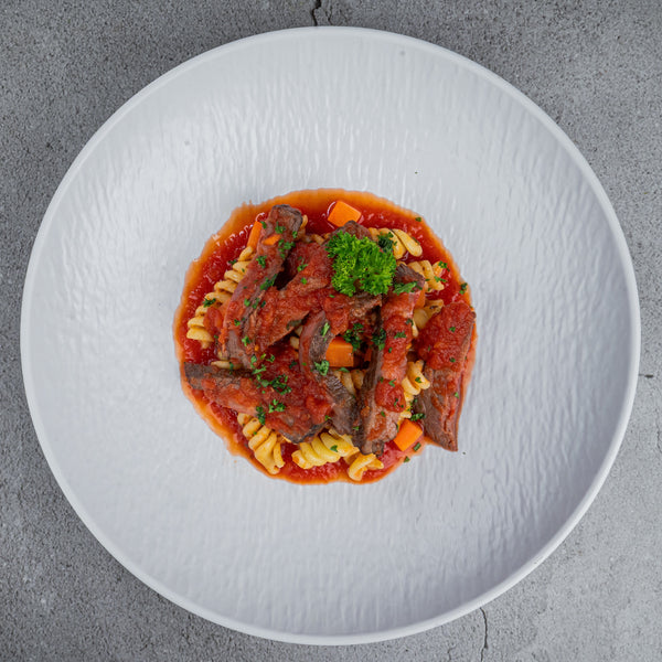 Beef Goulash with Fusilli Pasta