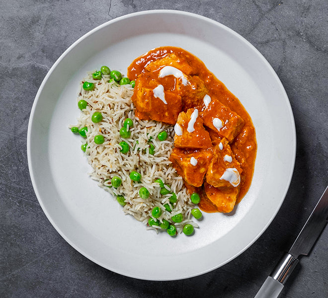Butter (less) Chicken with Peas Pulao(B)