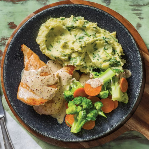 Chicken Mushroom Bacon stew with Green Mash (S)