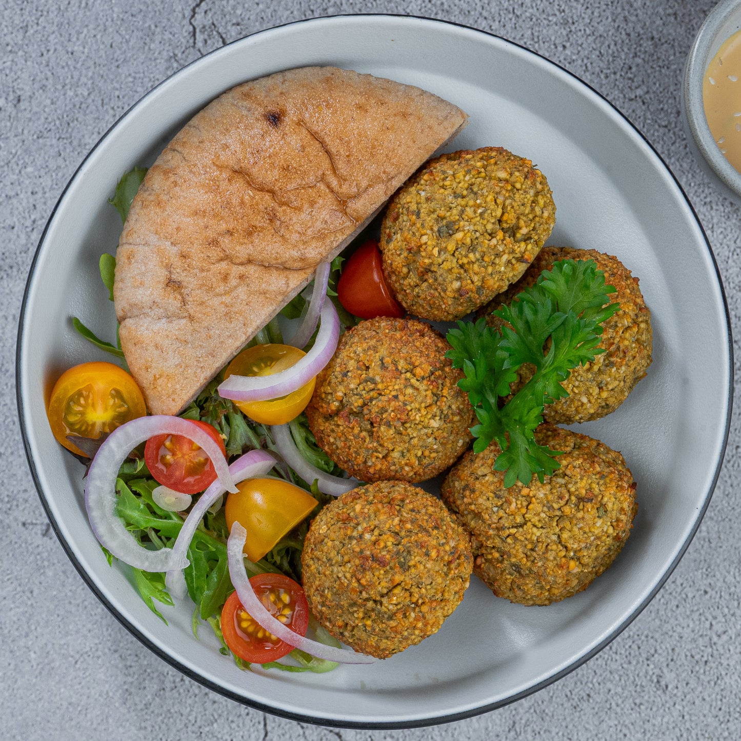Crispy Falafel Mezze with Fattoush Salad(P)