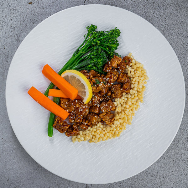 Curried Mustard Maple Glazed Tempeh