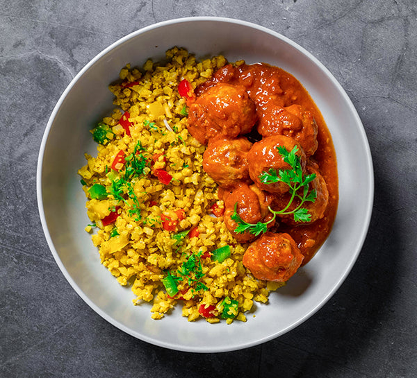 Quorn Kofta Curry with Cauliflower Rice Biryani (P)