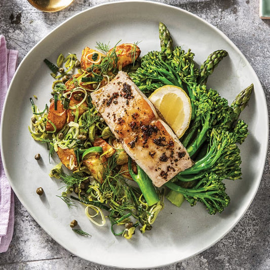 Barramundi fillet with Roasted Potato & Greens(B)