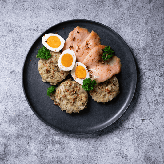 Swiss Rosti with smoked salmon & egg(B)