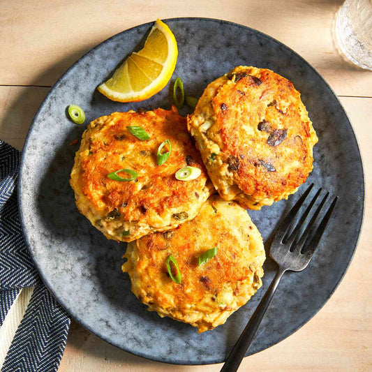 Salmon Patty with Spiced Legumes and Rice Pilaf(S)