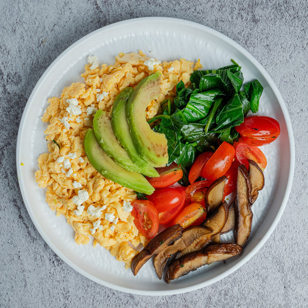 Scrambled Egg with Avocado & Feta Cheese