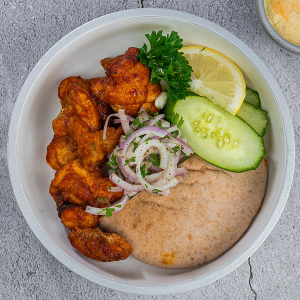 Shish Taouk with Hummus Dip