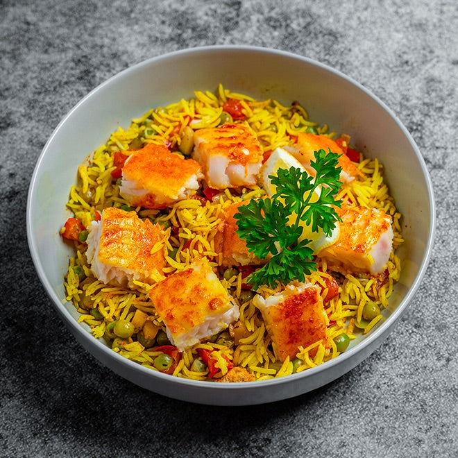 Smoked Paprika Paella with cod fish(Sculpt)