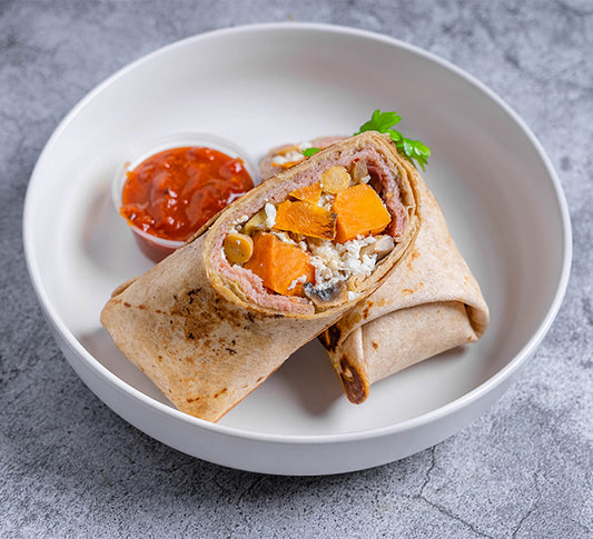 Sweet potato black bean & egg wrap(B)