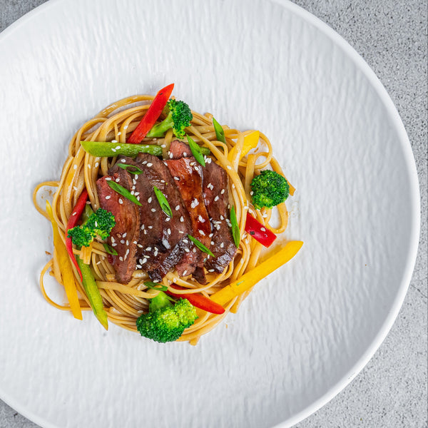 Teriyaki Beef with stir fried noodles