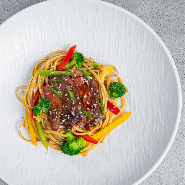 Teriyaki Beef with stir fried noodles