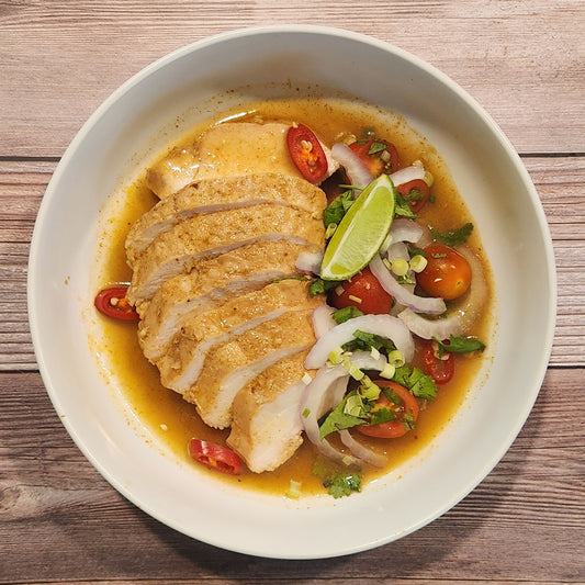 Tom Yum Infused Sous-Vide Chicken
