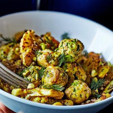 Veg "Meat"balls with Quinoa & Curried Cauliflower(P)