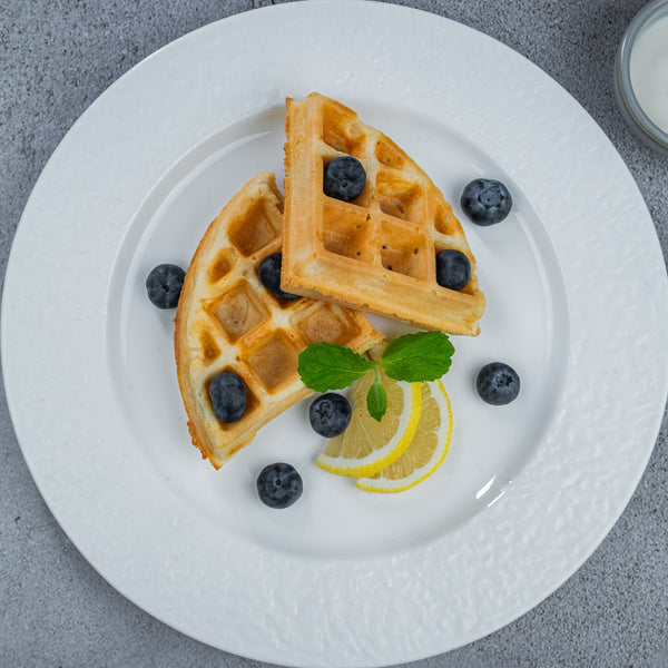 Wild Berries Protein Waffles with Citric Greek Yogurt