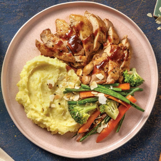 Cherry Balsamic chicken with Garlic Mash(S)