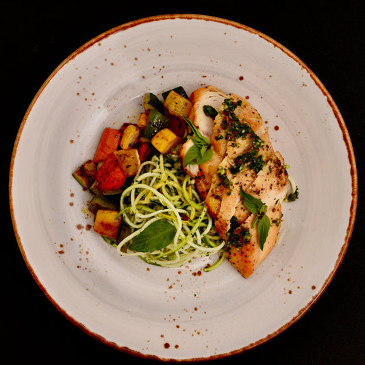 Bay Leaf Chicken with Pesto Zoodles(Balanced)