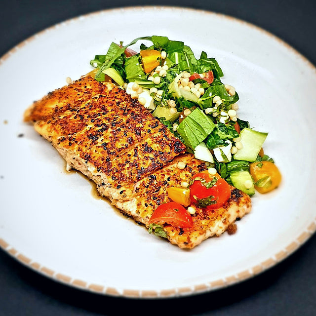 Furikake Baked Salmon with Cous Cous(S)