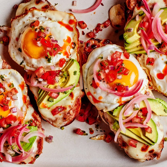 Mexican Molletes with Turkey Ham(S)