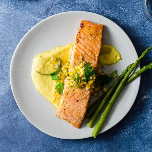 Sumac Dust Atlantic Salmon with Celeriac mash (S)