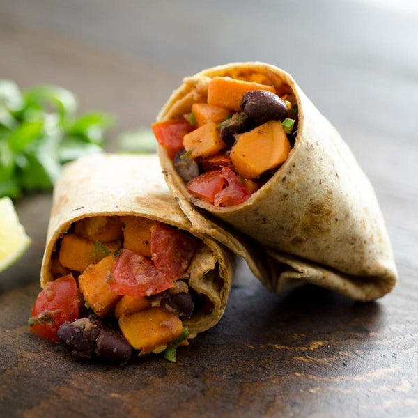 Sweet potato black bean & Quorn fillet wrap(P)