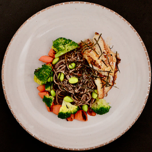 Maple Glazed Dory Fillet with Soba Noodles(Sculpt)