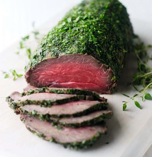 Herb Marinated beef fillet with cauliflower mash(S)