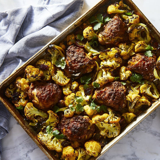 Chicken Meatballs with Quinoa & Curried Cauliflower(S)