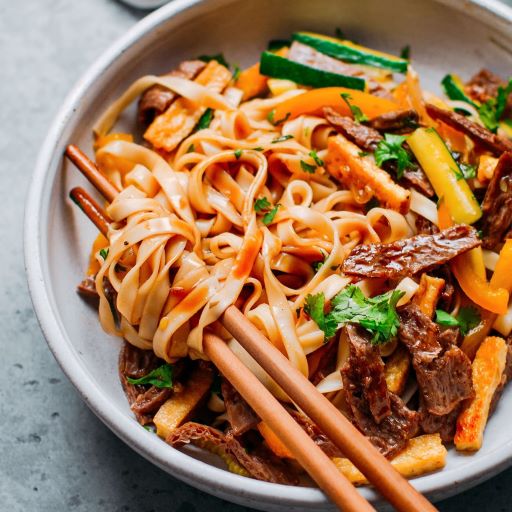 Char Siew Beef with Sautéed Veggies (S)